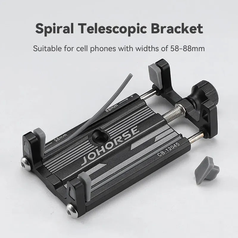 Aluminum Bicycle Phone Holder — Adjustable, Nonslip MTB Bike Mount Stand for Secure Phone Attachment