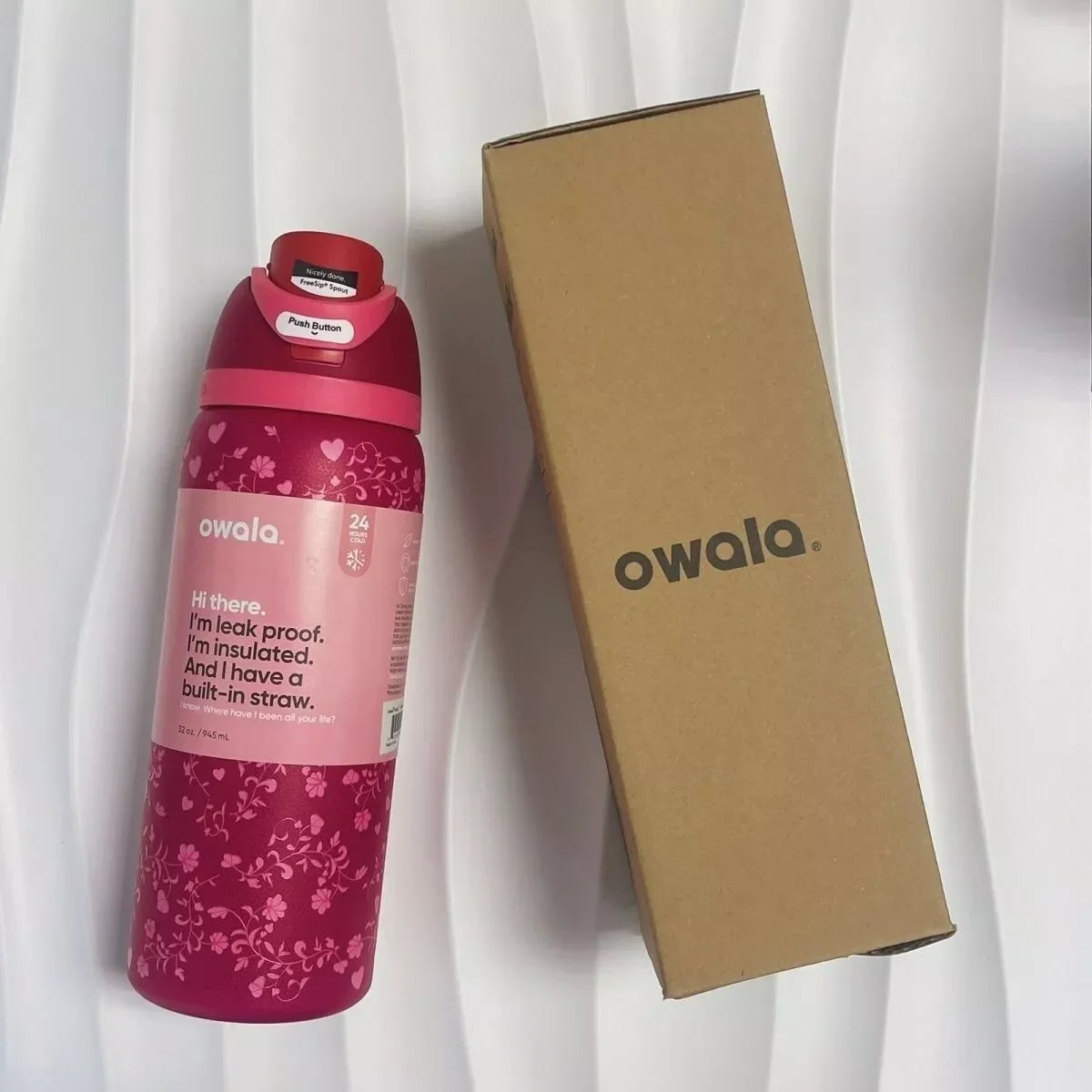 Owala Insulated Stainless Steel Water Bottle with Straw – BPA-Free Sports Bottle (24oz/32oz) for Travel