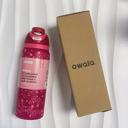 Owala Insulated Stainless Steel Water Bottle with Straw – BPA-Free Sports Bottle (24oz/32oz) for Travel
