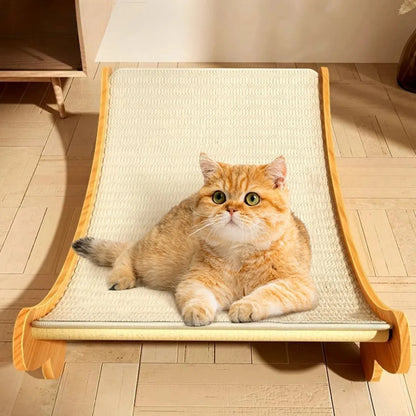 Wooden Cat Scratching Pads – Multifunctional Sleeping Bed and Detachable Scratch Board | Wear-Resistant Kitten Toys