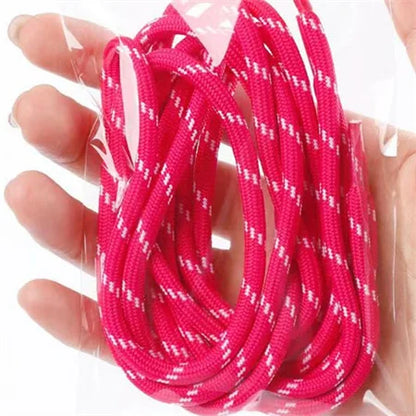 4PCS Vintage DE Leather Shoelaces Set – Round & Flat DIY Sports Casual Shoe Laces Combination