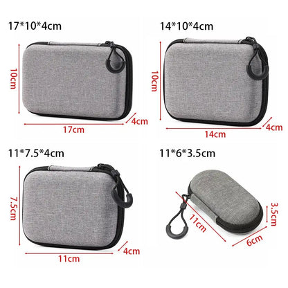 Mini EVA Storage Bag — Zipper Carrying Pouch for AirPods, Earphones, Phone, Charging Cables & Digital Accessories