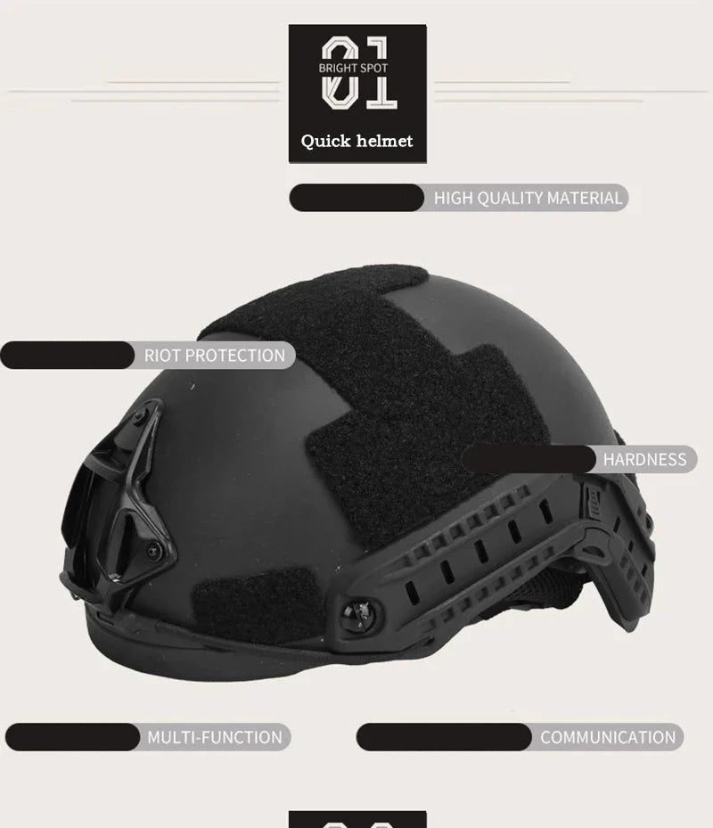 FAST Tactical Kevlar Helmet – High-Quality Suspended Pad Helmet for Outdoor, Hunting & Military Use