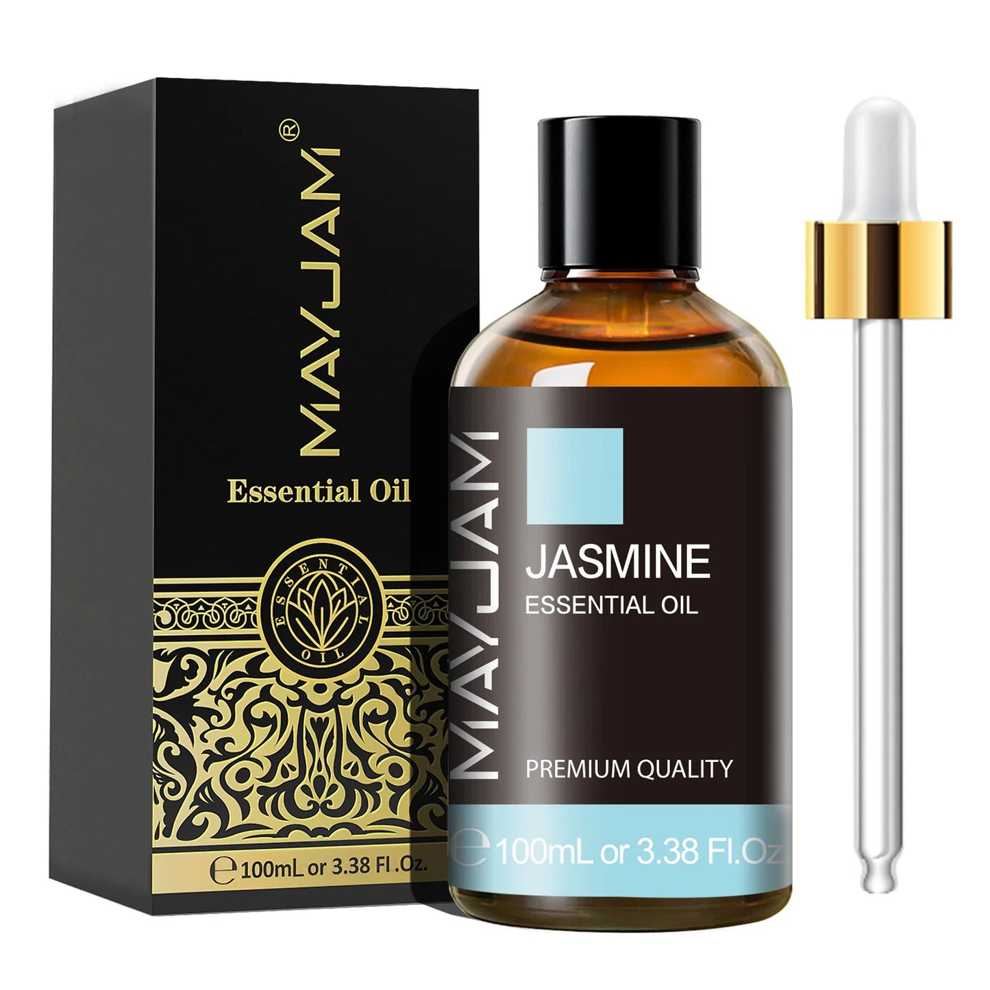 MAYJAM 100ml Essential Oil with Dropper - Sandalwood, Lavender, Eucalyptus & Vanilla for Humidifiers & Candles