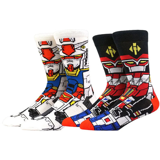 BANDAI Cartoon Anime Crew Socks for Men & Women – Hip Hop Street Fashion Funny Novelty Casual Cotton Socks, Cute Anime Style Unisex Socks