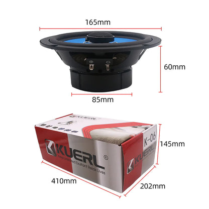 6.5 Inch Car HIFI Coaxial Speakers – Full Range Frequency, Auto Audio Stereo for Universal Car Audio Systems