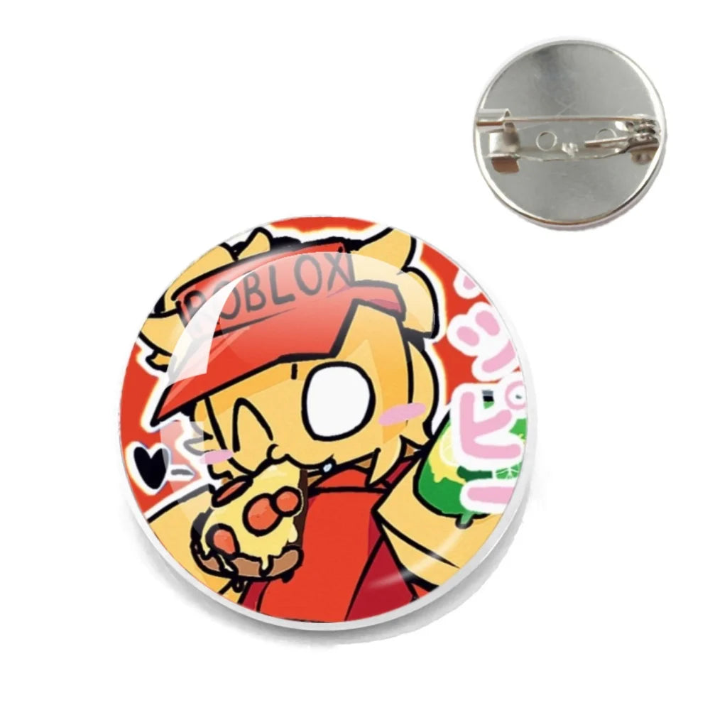 Pizza Character Elliot Game Forsaken Pin Brooch – Funny Meme Backpack Accessory for Friends & Fans Gifts