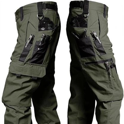 Men's Wear-Resistant Work Pants – Multi-Pocket Straight Cargo Trousers for Outdoor, Tactical, and Casual Wear