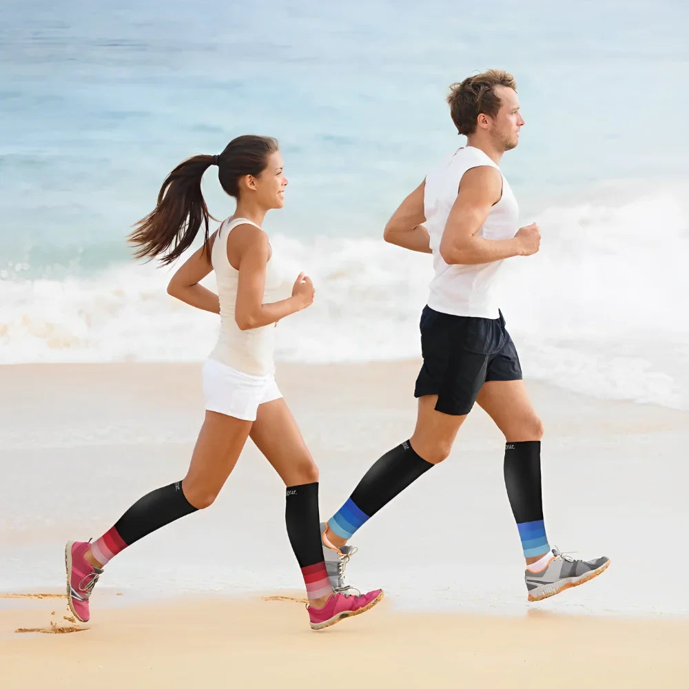 Calf Compression Sleeves - 20-30mmHg Running Leg Sleeves for Shin Splints, Varicose Veins & Fatigue Relief for Men & Women