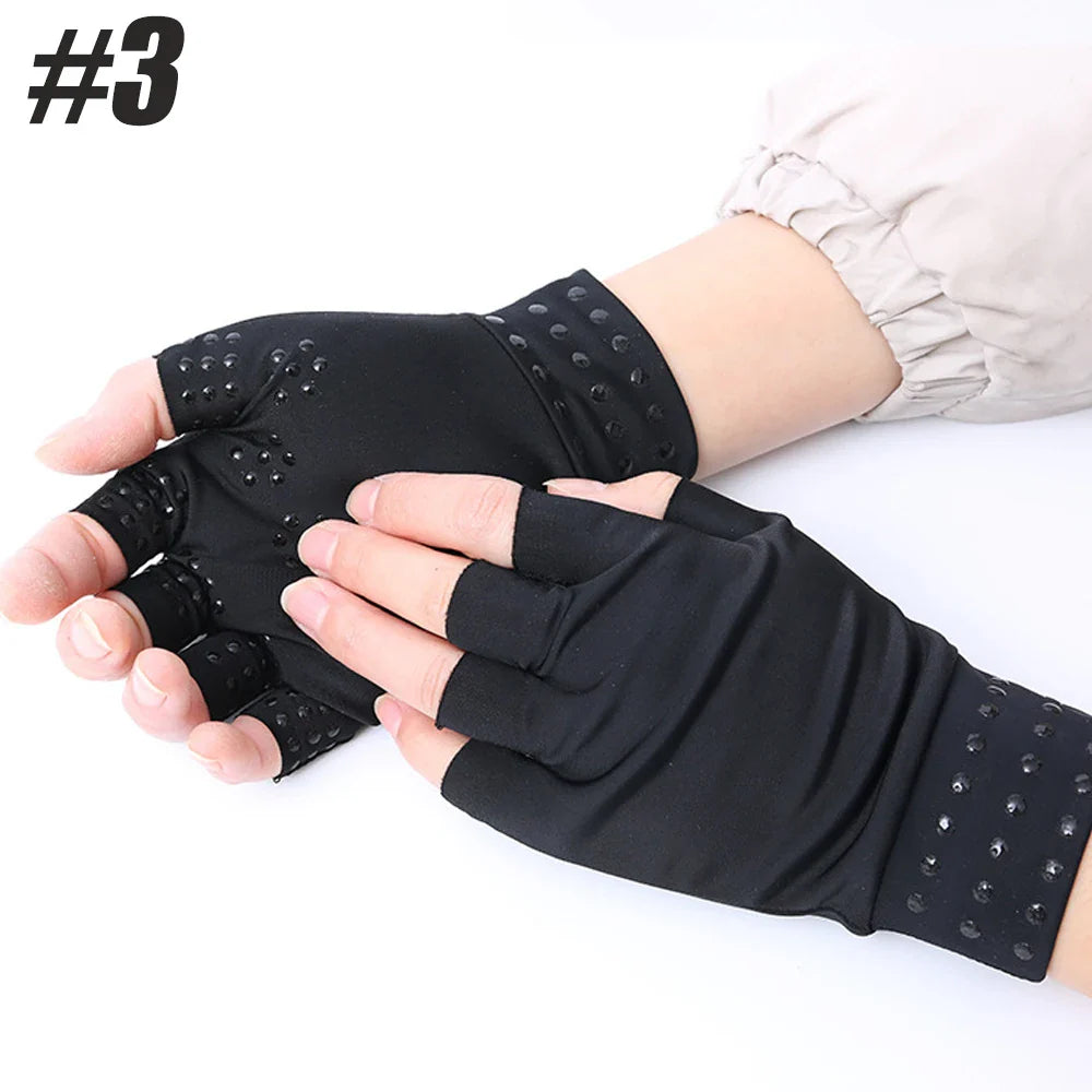 Magnetic Fingerless Arthritis Therapy Gloves – Pain Relief for Men & Women with Joint & Rheumatoid Hand Pain