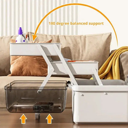 White Large Capacity Medicine Box – Multi-Layer Home Storage Organizer for Medicines