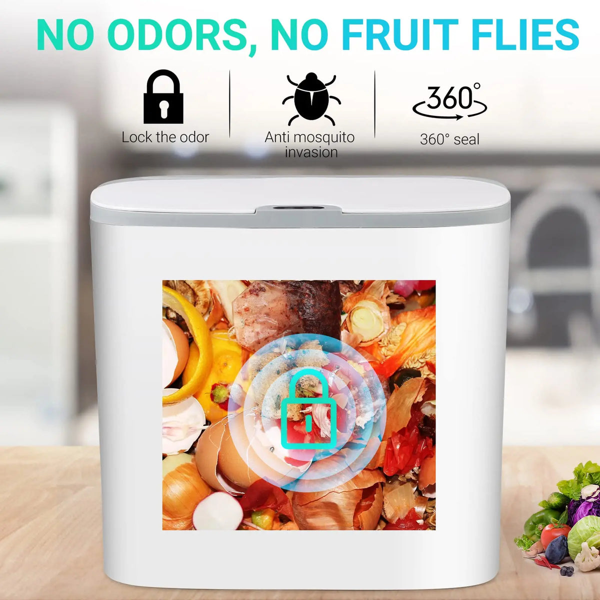 Automatic Touchless Trash Can - Motion Sensor Waterproof Slim Waste Bin for Bathroom, Kitchen & Bedroom