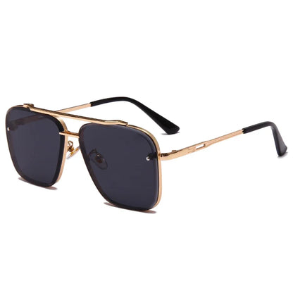 Classic Square Sunglasses — Vintage Metal UV400 Shades for Men & Women, Fashion Brand Design