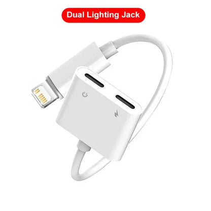 iPhone Audio Adapter – 3.5mm Aux Headphone Jack to Lightning Splitter Converter for iPhone 14/13/12/11 Pro Max