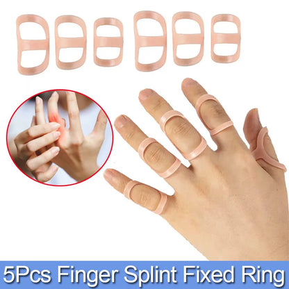 5Pcs Finger Splint Brace — Plastic Joint Support for Fractures, Arthritis, and Finger Correction