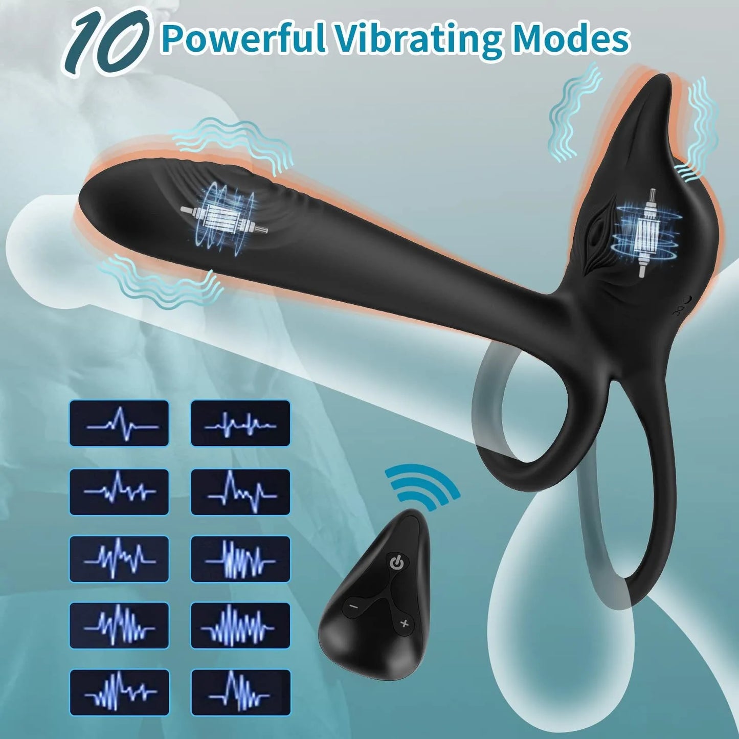 Wireless Remote Vibrating Penis Ring – Couples Cock Ring Stimulator for Delay Ejaculation and Enhanced Pleasure