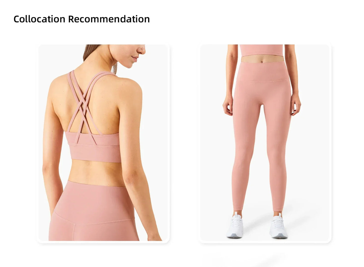 Summer 2 Piece Women's Yoga Tracksuit - Cross-Back Nylon Top and Leggings Athletic Set for Pilates and Fitness