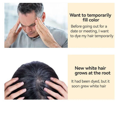4-Color Hair Dye Touch-Up Pen — Convenient Cream Stick for Covering White Hair, Disposable Local Hair Coloring