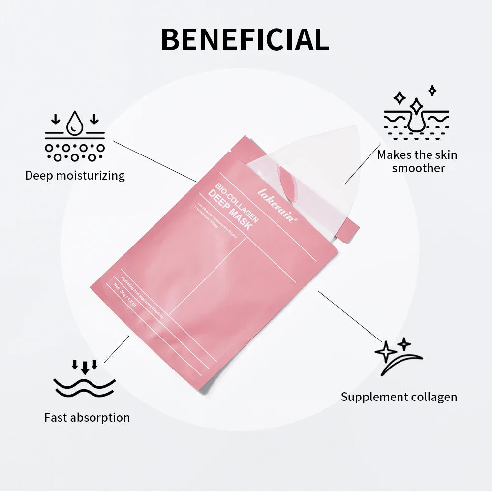 Bio-Collagen Deep Hydrating Hydrogel Mask – Overnight Collagen Mask for Firming & Pore Minimizing