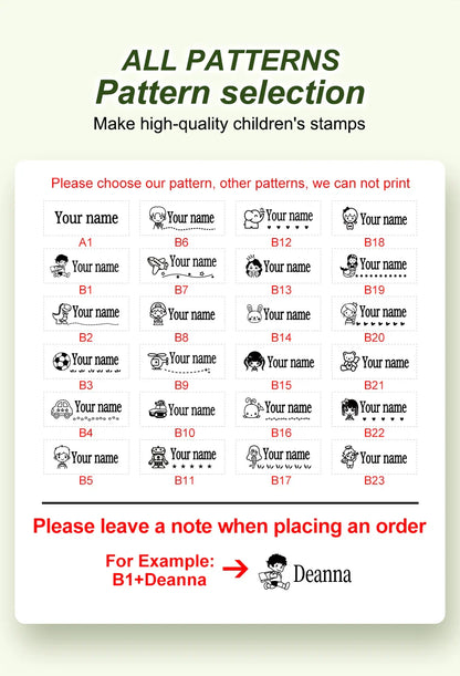 149pcs Personalized Name Stamp Set – Waterproof, Non-Fading Baby & Kindergarten Engraved Seals, Perfect Student Gift