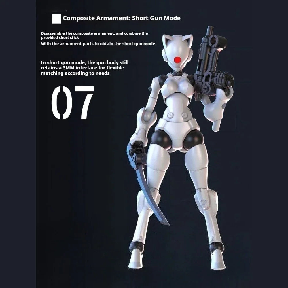 Swift Female Mutant Action Figure - 3.75 Inch Highly Articulated DIY Assembly Collectible