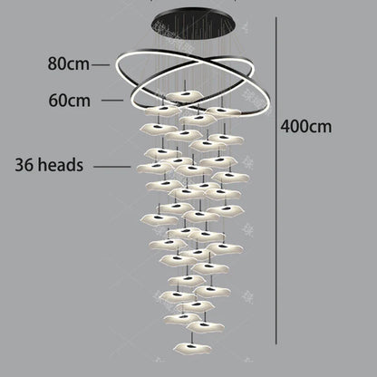 Nordic Stair Chandelier Pendant Light – Modern Ceiling Lighting for Living Room, Bedroom & Dining Room Home Interior Decoration Fixture