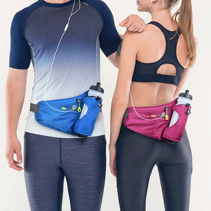 Running Waist Bag with Water Bottle Holder – Hydration Fanny Pack for Men & Women, Gym, Jogging, and Cycling