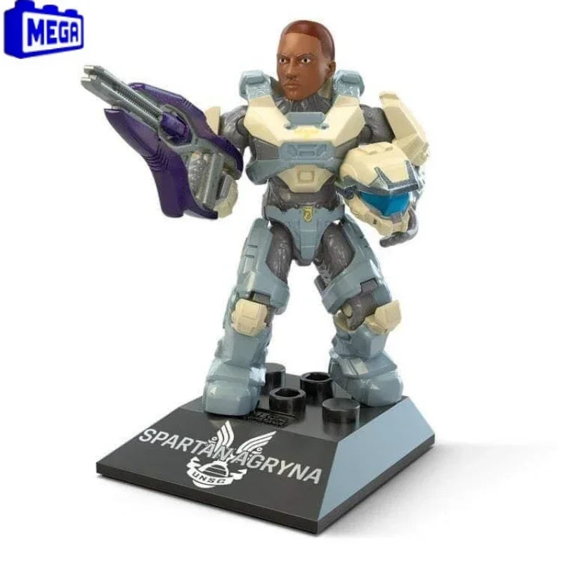 Original Mega Construx Halo Infinites Heroes Series 17 – Spartan Yoroi Kovan Agryna Action Figure Collectible Toy