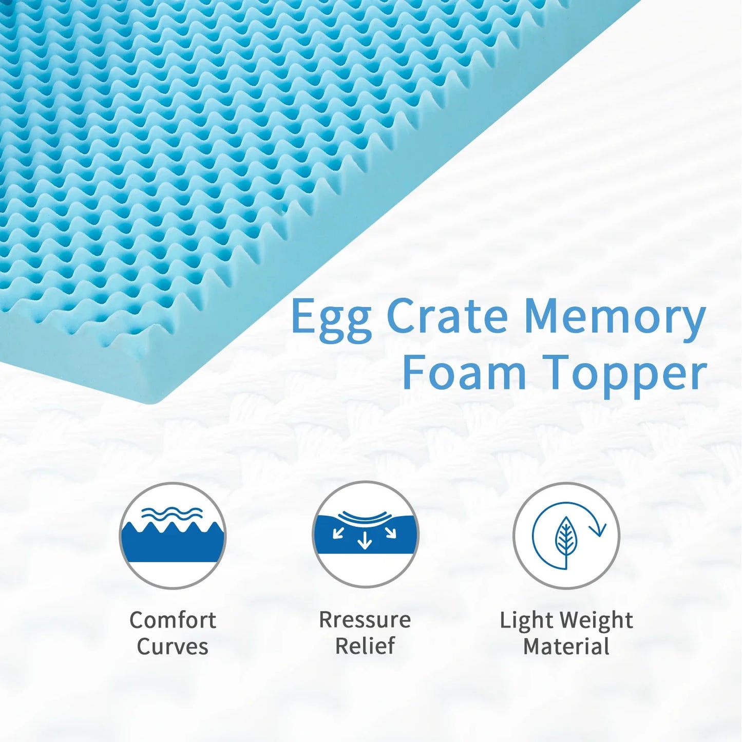 2", 3", 4" Full Memory Foam Mattress Topper - Gel-Infused Comfort Pad for Full/Double Bed, Soft Foam Mattress