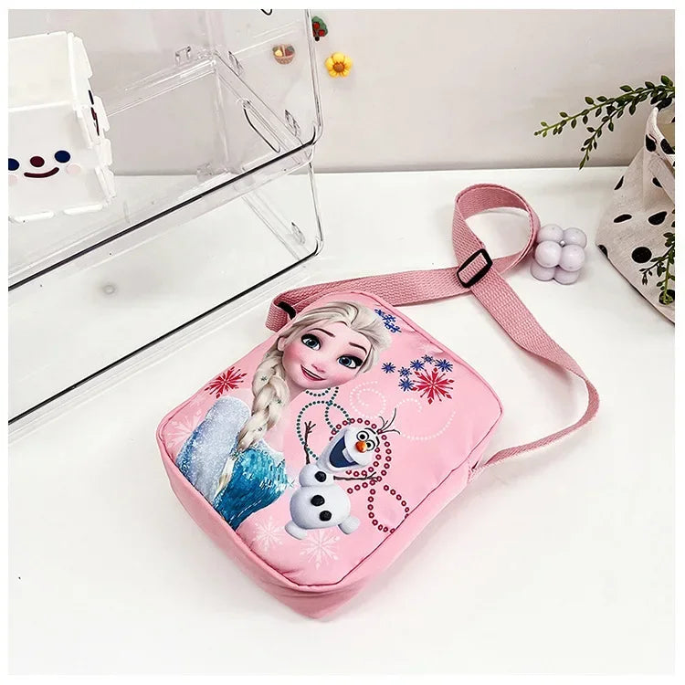 MINISO Disney 2024 Princess Series Crossbody Bag – "Frozen 2" Elsa & Sophia Cartoon Shoulder Bag, Girls Casual Fashion Handbag