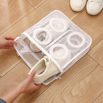 3pcs/set Mesh Laundry Bags - Portable Shoes Bag for Washing Machine, Travel Storage, Anti-Deformation Clothes Organizer