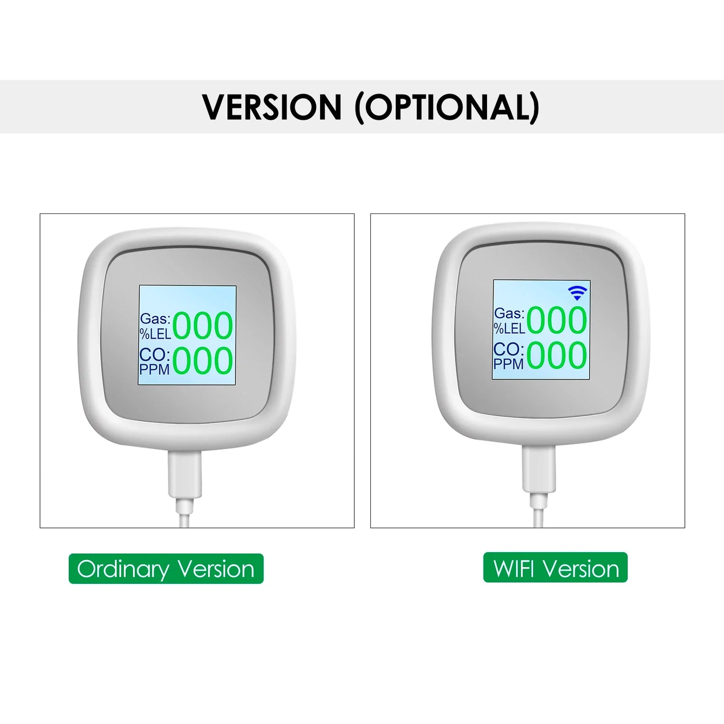 Digital Combustible Gas Detector Alarm - Intelligent Gas Leak Tester and Air Quality Detection Instrument