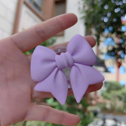 Cute Macaron Color Bow-Knot Smart Tok – Universal Phone Holder, Korean Style Grip Stand, Lazy Bracket for Smartphones