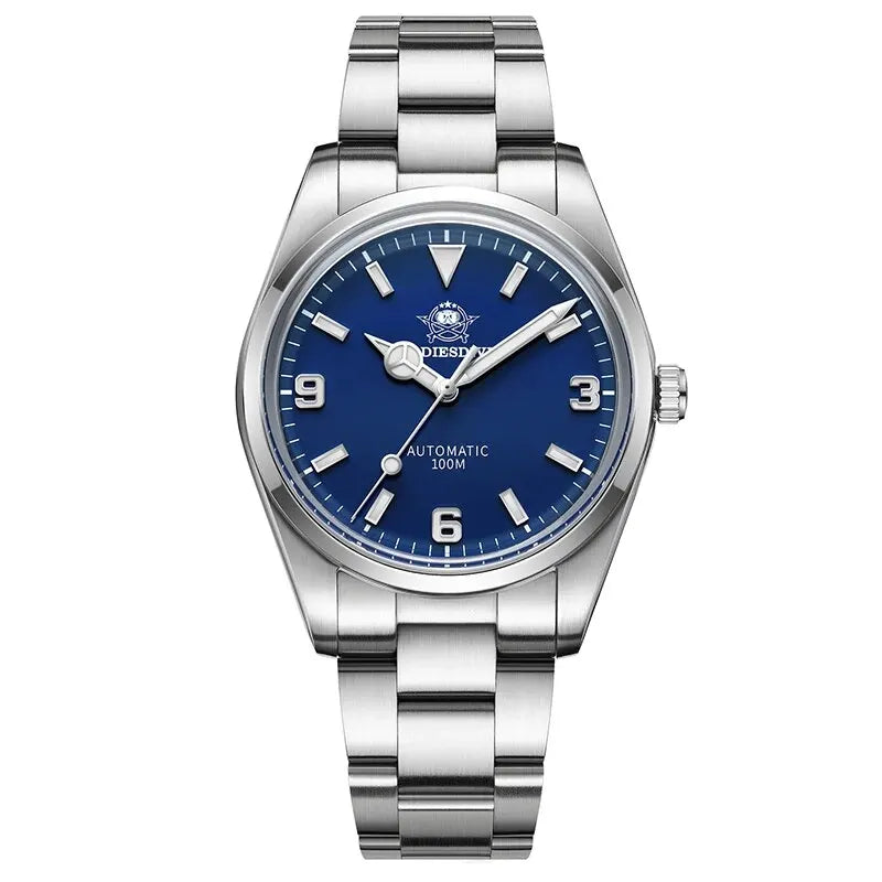 ADDIESDIVE Luxury Men’s Automatic Watch — BGW9 Luminous Bubble Mirror, Sapphire Glass, 100M Waterproof Steel Analog Timepiece