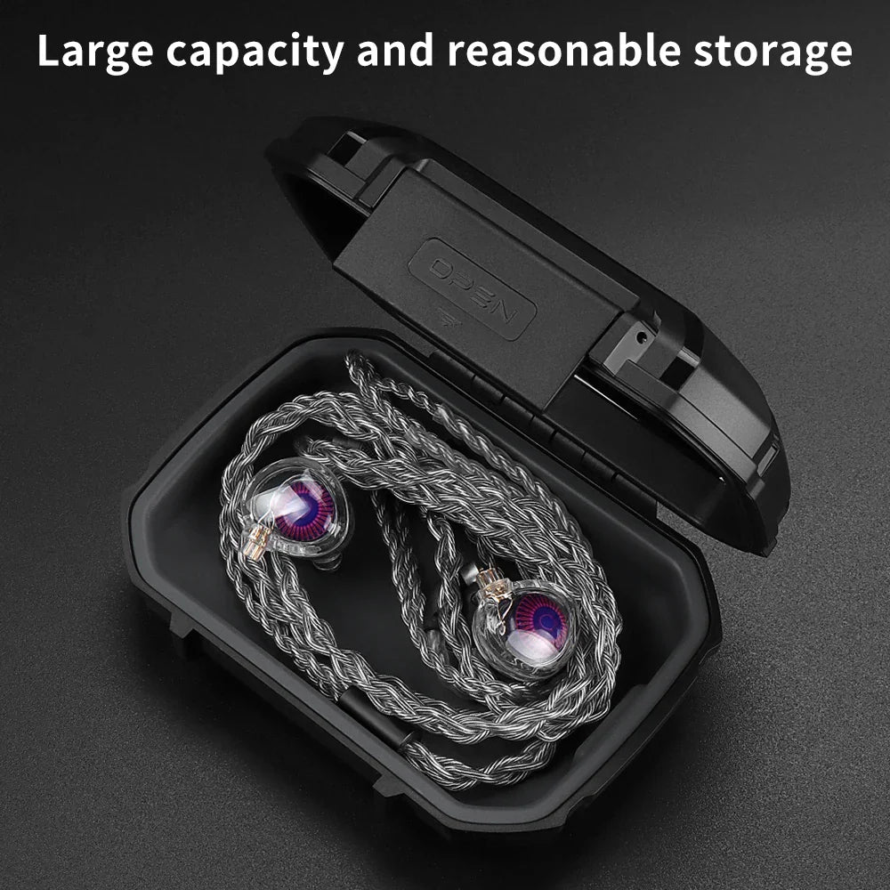 Earphone Accessories Hard Case – Waterproof, Shockproof, Dustproof Portable Storage Bag with Large Capacity