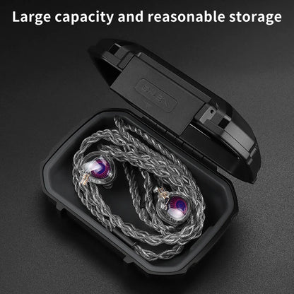 Earphone Accessories Hard Case – Waterproof, Shockproof, Dustproof Portable Storage Bag with Large Capacity