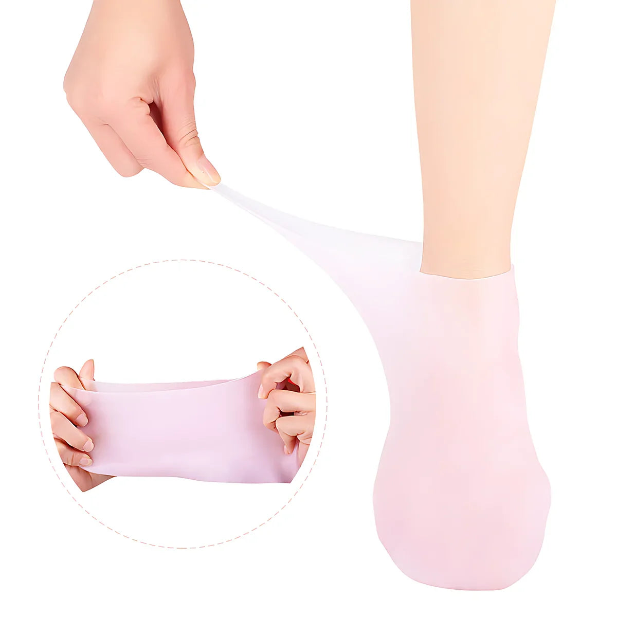 Exfoliating & Moisturizing Foot Socks – Silicone Socks for Dry, Cracked Skin, Plantar Protection & Elastic Skin Care