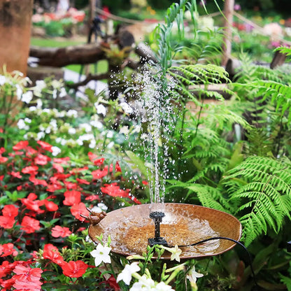 Solar Symphony: 2.5W Fountain Pump with 6 Nozzles & 4ft Water Pipe - Elevate Your Bird Bath, Pond, and Garden Oasis!