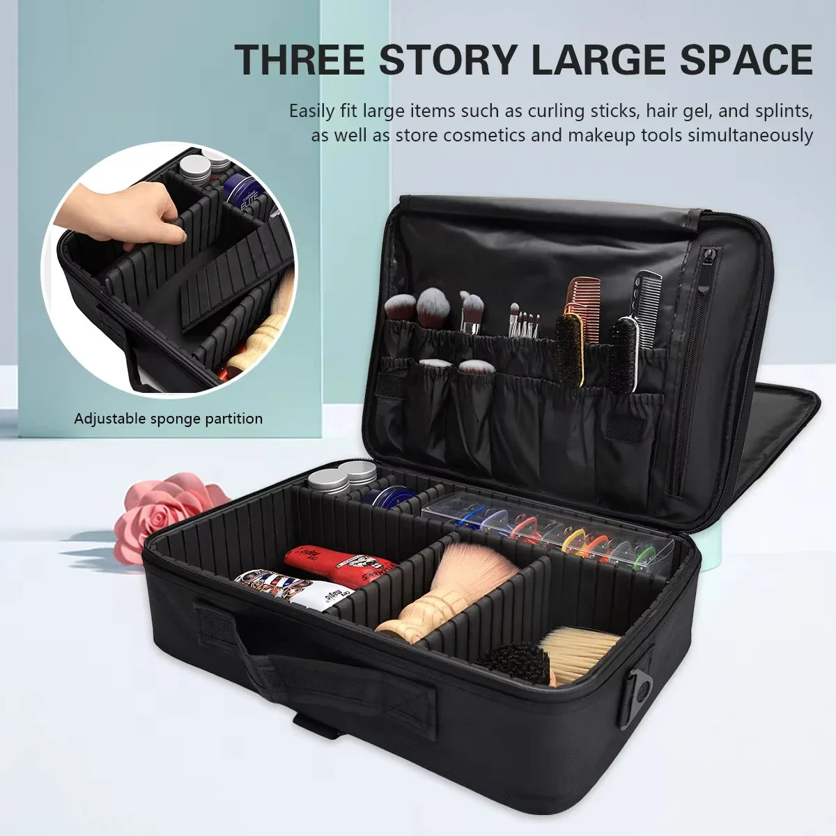 Specialty Barber Salon Scissors Bag – High-Capacity Multifunctional Hairdressing & Beauty Tool Organizer