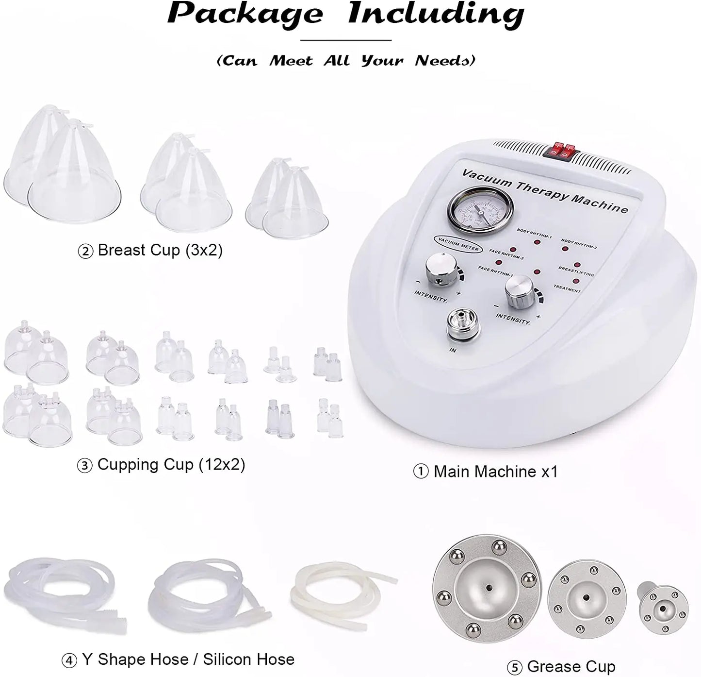 Breast & Body Shaping Vacuum Therapy Machine – Lifting, Cupping, Cellulite & Skin Tightening Device
