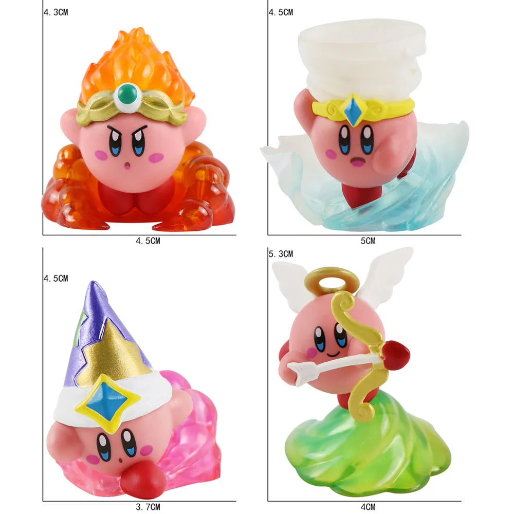Star Kirby Action Figures — Cute PVC Toys with Cartoon Drawstring Storage Bag, Pocket-Sized Action Figures