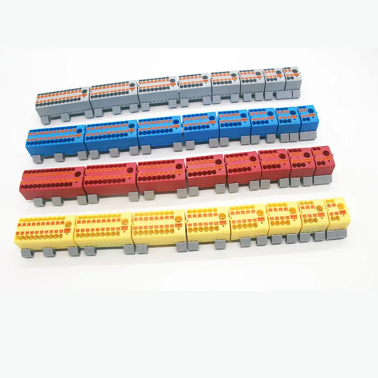 Compact Push-In Wire Connector Terminal Block – Fixed Modular Multi-Link Splicing 1-In Multiple-Out Lighting Connector 225 Series