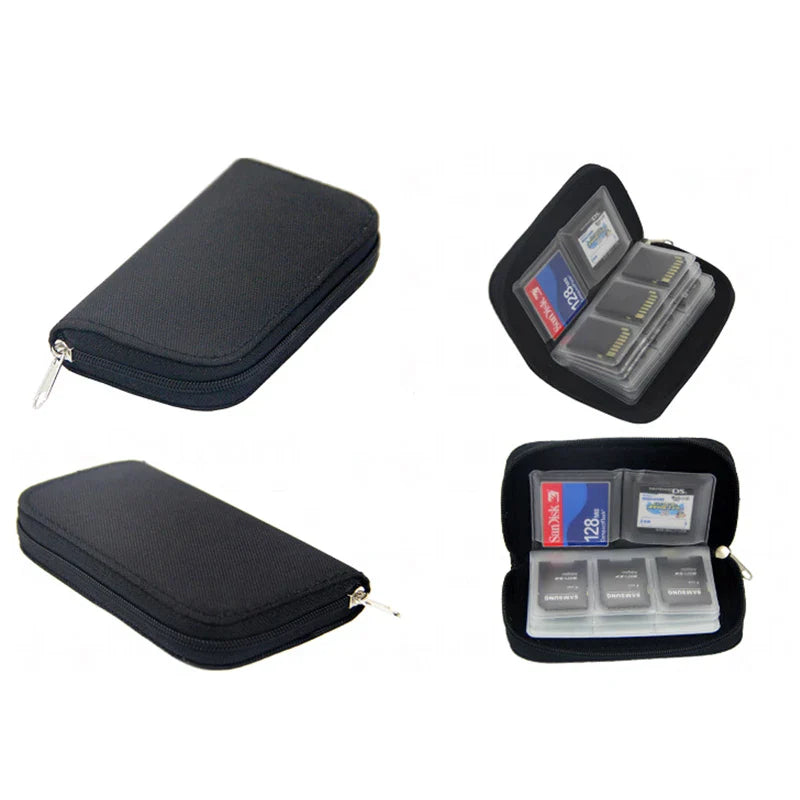 Memory Card Collect Bag: 22 Slot Camera Memory Card Holder Case for CF/SD/Micro SD/SDHC/MS/DS - Gaming SD Card Collection Box