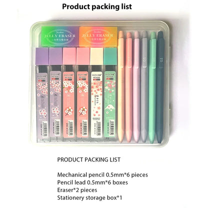 Cute Pastel Mechanical Pencil Set - 0.5mm & 0.7mm Writing, Drawing & Sketching Pencils