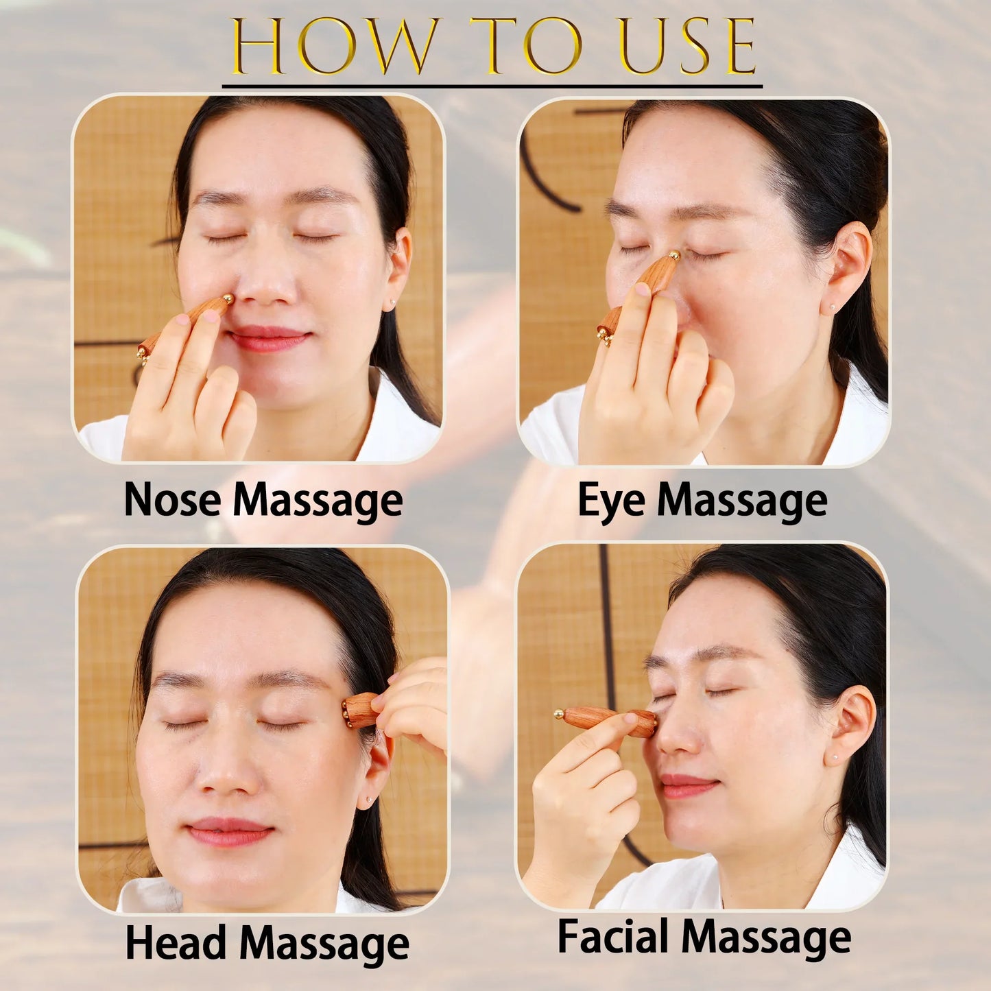 Unlock Radiant Beauty Facial Gua Sha Tool — Professional Brass & Rosewood Eye Relaxation, Spot Treatment & Anti-Aging