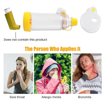 Asthma Inhaler Spacer & Nebulizer — Adult, Child, and Baby Aerosol Compressor with Mist Storage Bottle, Mask, and Tank Cup