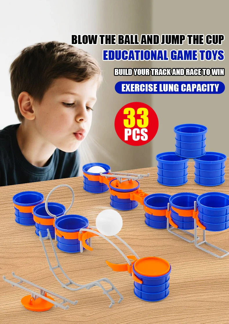 Children’s Cup Jump Ball Board Game — Lung Vitality & Sensory Exercise Toy for Parent-Child Fun, Boys & Girls