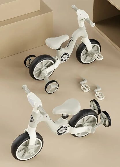 2-in-1 Children’s Balance Bike – Three-Wheeled Multifunctional Pedal Walker with Music & Lights, Indoor and Outdoor Baby Toy