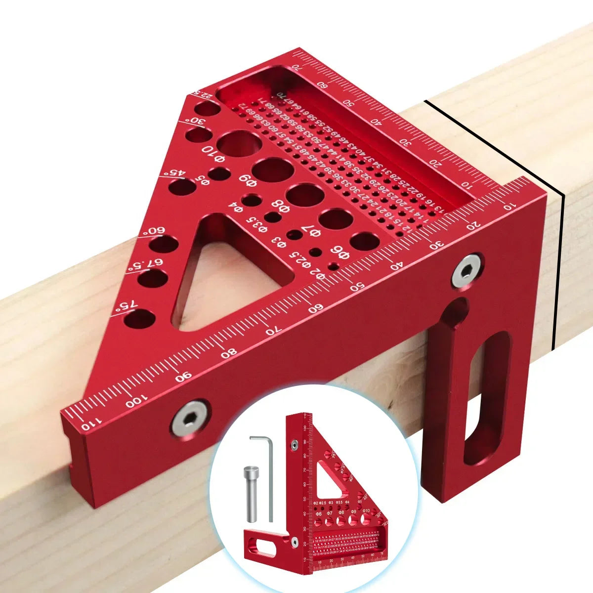 Carpenter Multi-Angle Precision Square – Aluminum T-Square Ruler for Woodworking, Construction & Engineering