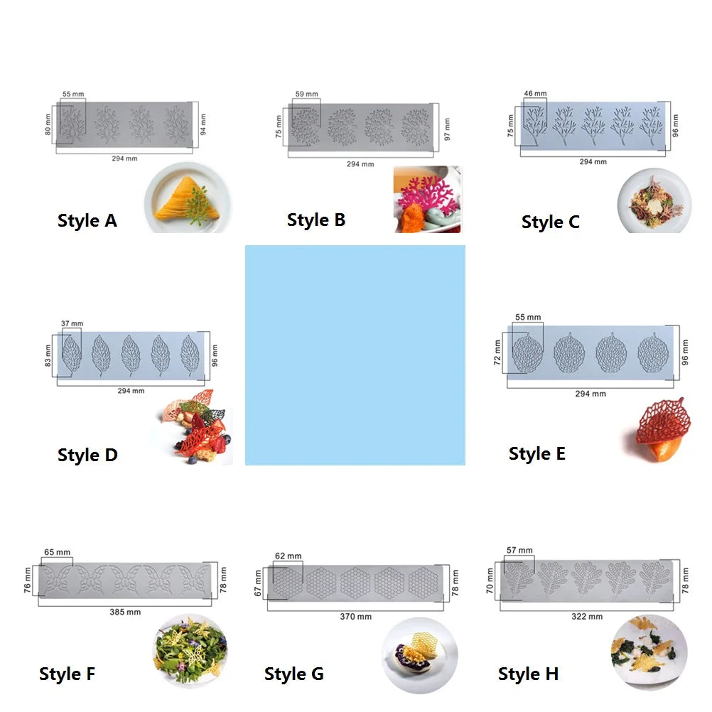 3D Cake Lace Silicone Mold — Leaves, Honeycomb & Butterfly Fondant Chocolate Stencil for Cake Decorating